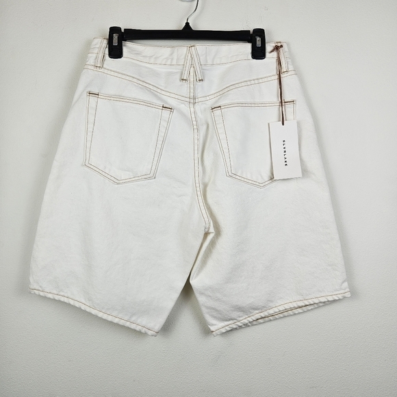SLVRLAKE London Relaxed Fit High Waist Denim Bermuda Shorts Size 29 NWT … - Picture 5 of 9